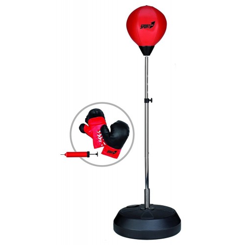 Punching Ball Pro Zavorra Altezza Regolabile + Guantoni e Pompa Gonfiaggio Boxe