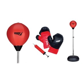 Punching Ball Pro Zavorra Altezza Regolabile + Guantoni e Pompa Gonfiaggio Boxe