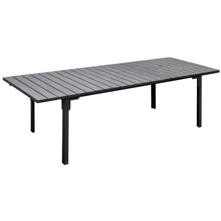 Tavolo Allungabile 180/240 Acciaio Antracite Effetto Legno da Esterno