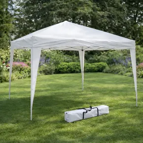 Gazebo 3x2 Pieghevole Bianco da Giardino Richiudibile con Borsa 2