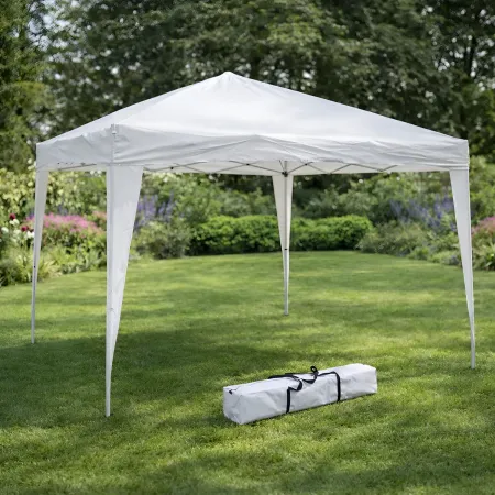 Gazebo 3x2 Pieghevole Bianco da Giardino Richiudibile con Borsa