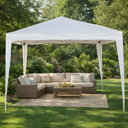 Gazebo 3x2 Pieghevole Bianco da Giardino Richiudibile con Borsa