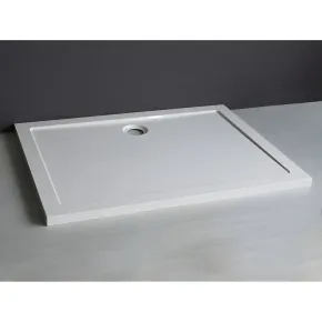 Piatto Doccia Acrilico 70X90CM 5cm Rettangolare Bianco con Piletta