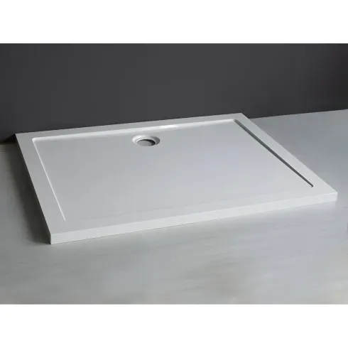 Piatto Doccia Acrilico 70X90CM 5cm Rettangolare Bianco con Piletta