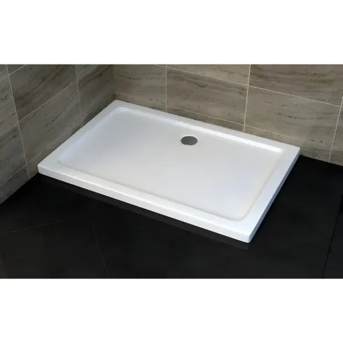 Piatto Doccia Acrilico 70X90CM 5cm Rettangolare Bianco con Piletta