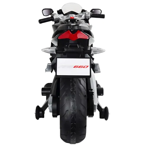 Moto Elettrica per Bambini Sportiva 12V Aprilia 3,5Ah Nero Luci Suoni