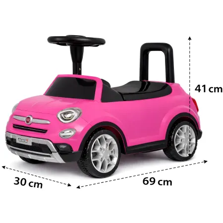 Macchina Cavalcabile per Bambini Fiat 500X Rosa Primi Passi con Suoni