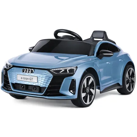 Auto Elettrica per Bambini Audi eTron GT Azzurro con Radiocomando LED