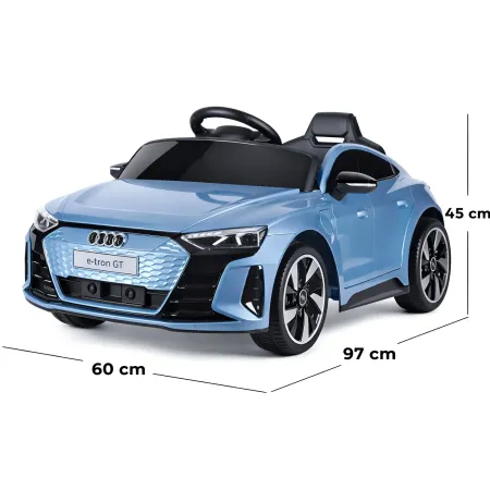 Auto Elettrica per Bambini Audi eTron GT Azzurro con Radiocomando LED