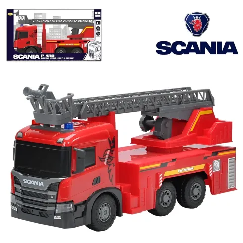 Camion dei Pompieri a Frizione Giocattolo Scania con Luci Suoni Rosso