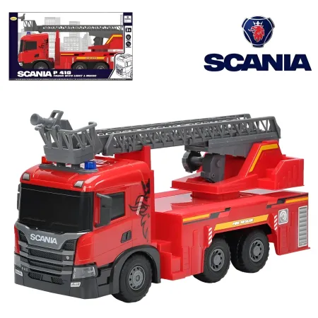 Camion dei Pompieri a Frizione Giocattolo Scania con Luci Suoni Rosso