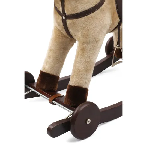 Cavallo a Dondolo per Bambini Giocattolo Cavalcabile con Ruote 2+