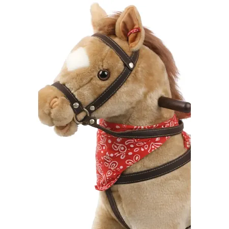Cavallo a Dondolo per Bambini Giocattolo Cavalcabile con Ruote 2+