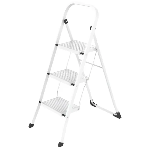 Sgabello Scala Pieghevole 3 Gradini in Acciaio Domestica Salvaspazio Scaletta | BricoShop24