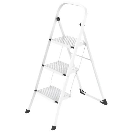 Sgabello Scala Pieghevole 3 Gradini in Acciaio Domestica Salvaspazio Scaletta | BricoShop24