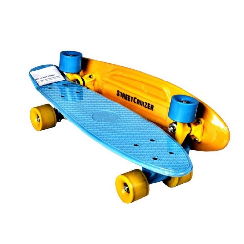 Skateboard Street Cruizer in PP 57cm Ruote PVC 50kg 3 Colori Disponibili Skate 