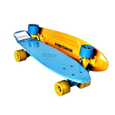 Skateboard Street Cruizer in PP 57cm Ruote PVC 50kg 3 Colori Disponibili Skate 