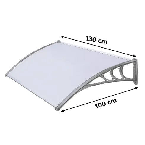 Tettoia 130x100 Modulare in Policarbonato Compatto Satinato Copertura Pensilina