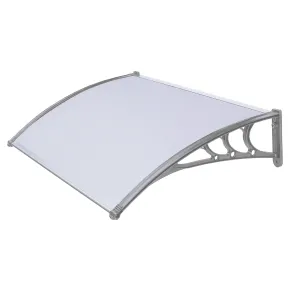 Pensilina Modulare 150x100 in Policarbonato Compatto Satinato Staffe da Esterno | BricoShop24