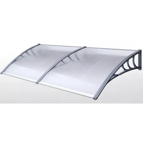 Pensilina Modulare 150x100 in Policarbonato Compatto Satinato Staffe da Esterno | BricoShop24