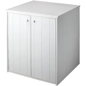 Mobile Copri Lavatrice Bianco in Resina Pvc da Bagno  | Bricoshop24