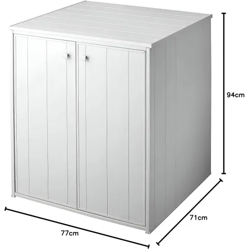 Mobile Copri Lavatrice Bianco in Resina Pvc da Bagno  | Bricoshop24
