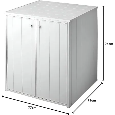 Mobile Copri Lavatrice Bianco in Resina Pvc da Bagno  | Bricoshop24