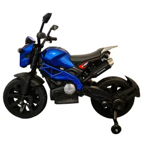 Moto Elettrica per Bambini a Batteria Moto Cross 12V Blu Metallizzato 2