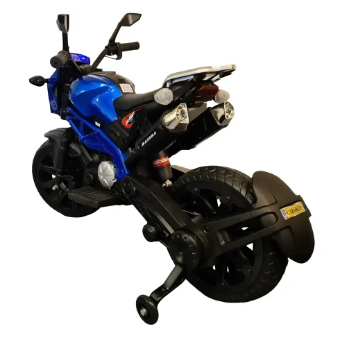 Moto Elettrica per Bambini a Batteria Moto Cross 12V Blu Metallizzato