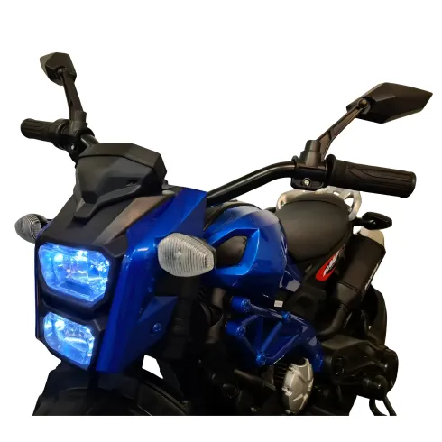 Moto Elettrica per Bambini a Batteria Moto Cross 12V Blu Metallizzato