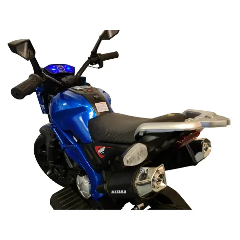 Moto Elettrica per Bambini a Batteria Moto Cross 12V Blu Metallizzato