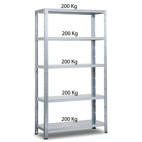 Scaffali 5 Ripiani Rinforzati 120x50 in Metallo Scaffalatura Modulare