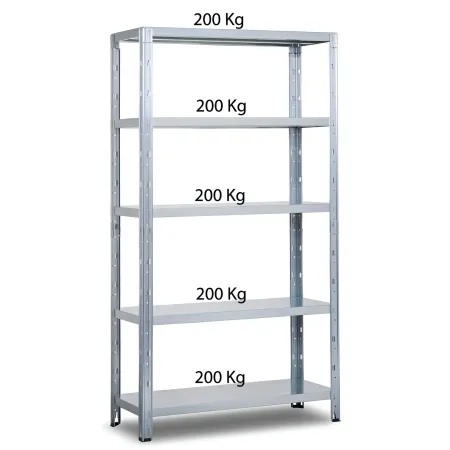 Scaffali 5 Ripiani Rinforzati 120x50 in Metallo Scaffalatura Modulare