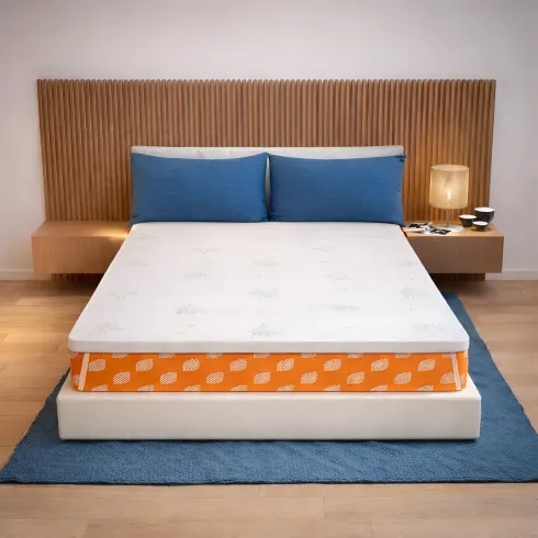 Topper Memory Foam Materasso Matrimoniale 160x200 h5 Sfoderabile Aloe