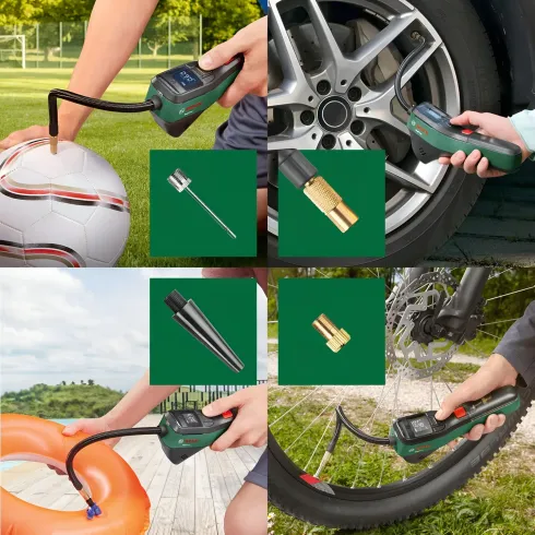 Minicompressore Bosch Portatile 3,6V Compatto Auto Bici Gonfiabili