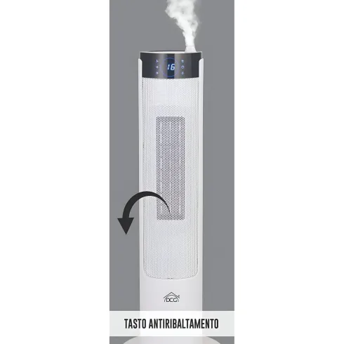 Termoventilatore DCG Ceramico Oscillante 2200W con Umidificatore Timer