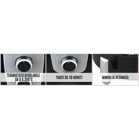 Friggitrice ad Aria DCG 5,2L 1300W Nero Cestello Antiaderente Rimovibile