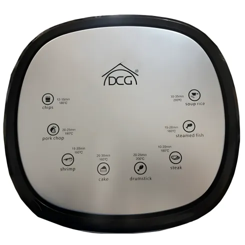 Friggitrice ad Aria DCG 5,2L 1300W Nero Cestello Antiaderente Rimovibile
