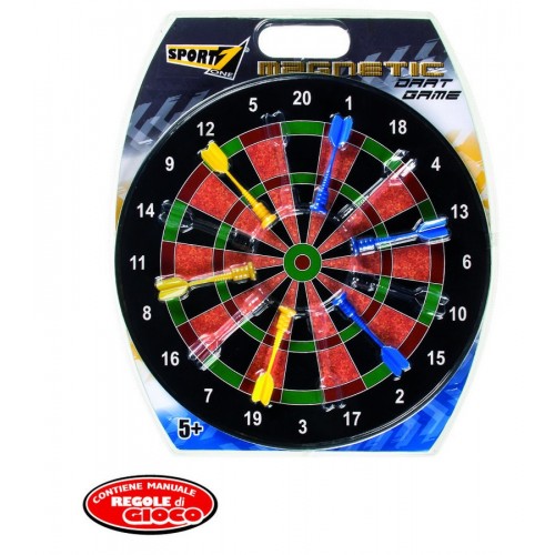 Bersaglio Magnetico 40cm + 6 Dardi Freccette Dartboard Gioco Bambini Casa