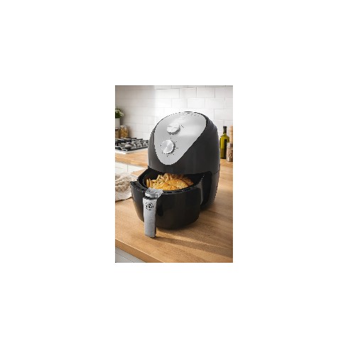Friggitrice ad Aria 2,5L 1500W Nero Termostato Regolabile Antiaderente