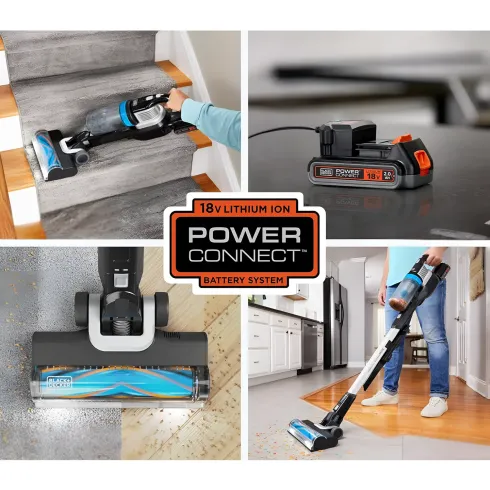 Scopa Elettrica Black+Decker 18V Ricaricabile Multiciclonica 3 Velocità