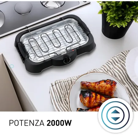 Barbecue Elettrico da Tavolo Zephit 2000 W Termostato Regolabile