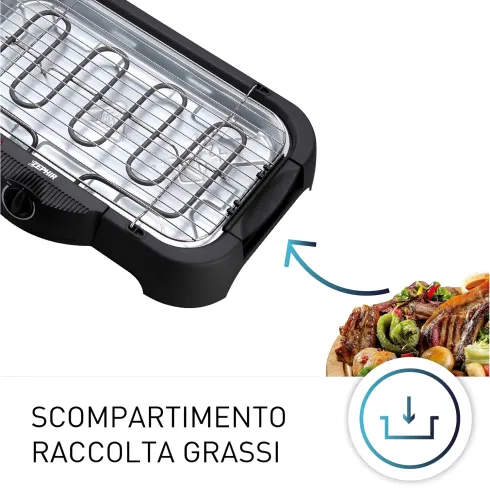 Barbecue Elettrico da Tavolo Zephit 2000 W Termostato Regolabile