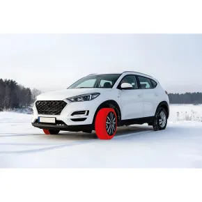 Calze da Neve per Auto Omologate Taglia XXL Tessuto ad Alta Aderenza 2