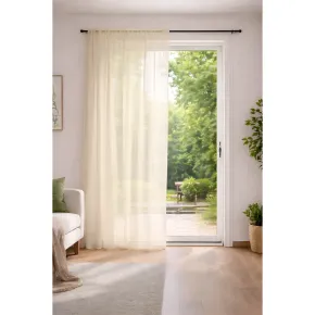 Tenda Zanzariera 140x240 Avorio Poliestere Anti Insetti Porta Finestra 2