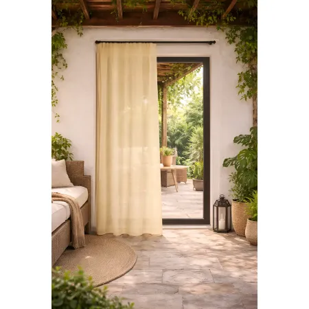 Tenda Zanzariera 140x240 Avorio Poliestere Anti Insetti Porta Finestra