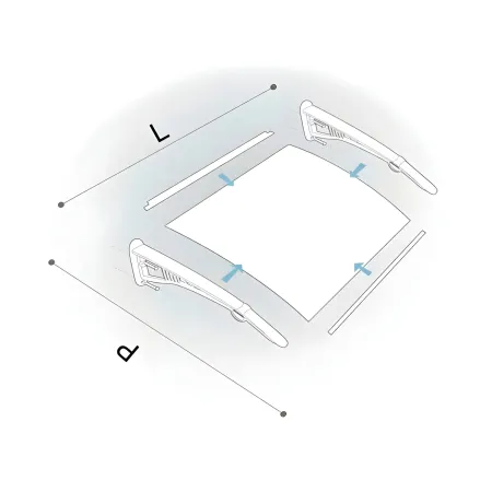 Pensilina 120x100 Modulare in Policarbonato Alveolare Fume | BricoShop24