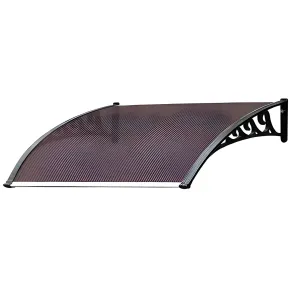 Pensilina 120x100 Modulare in Policarbonato Alveolare Fume | BricoShop24