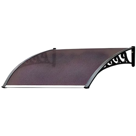 Pensilina 120x100 Modulare in Policarbonato Alveolare Fume | BricoShop24