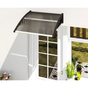 Pensilina 120x100 Modulare in Policarbonato Alveolare Fume | BricoShop24 2